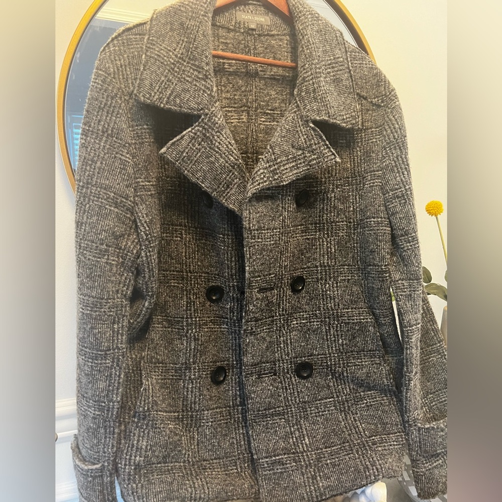 Slate & Stone Wool Peacoat Size: 42